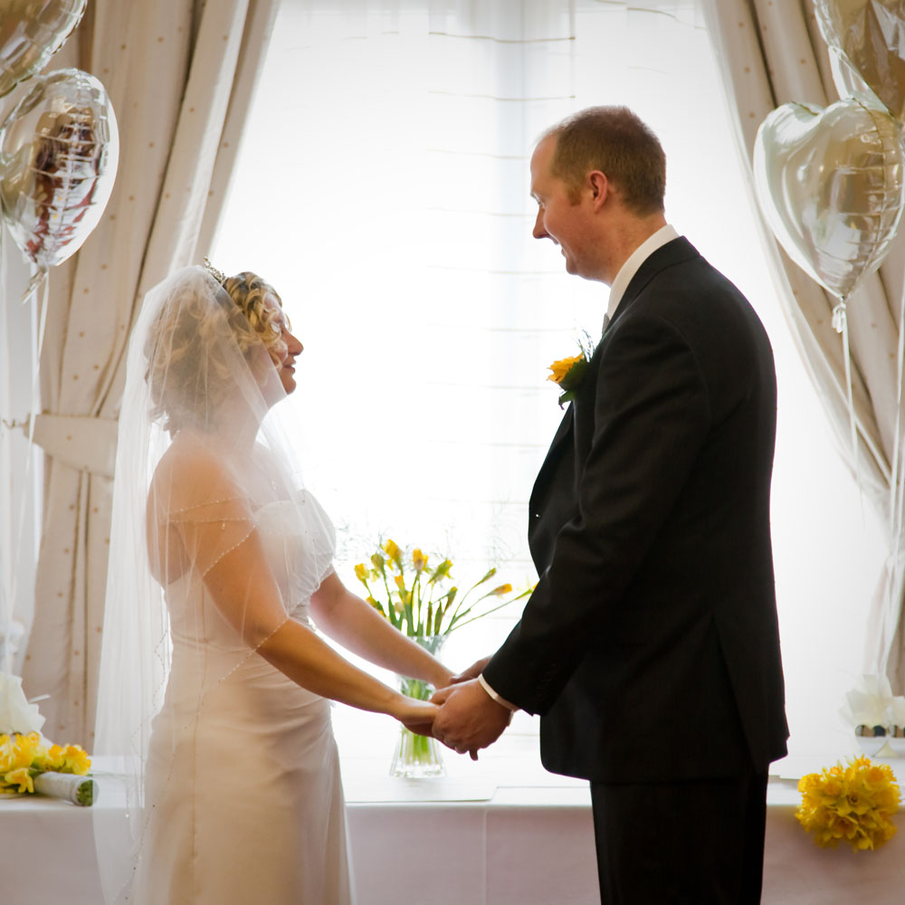 Spring wedding in Milton Keynes - Bride and Groom