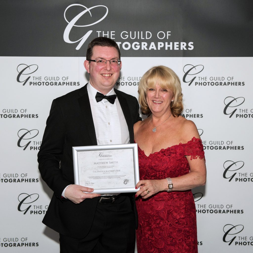 Receiving my Photographer's Bar award from Guild of Photographers Director Leslie Thirsk